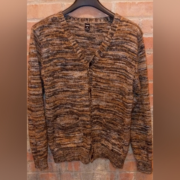 MANFINITY STAND COLLAR KNIT CARDIGAN BUTTON UP SWEATER SIZE MEDIUM - Picture 3 of 5